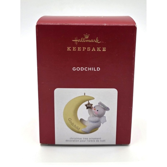 Hallmark Other - 2021 Hallmark Godchild Angel Moon Star Hanging Keepsake Ornament New
